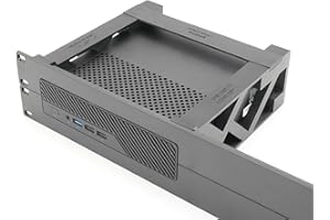 thingsINrack Support en rack pour MiniSforum MS-01/MS-A1 - Bras avant et arrière imprimés en 3D - 2U - Ajustement précis et finition de surface