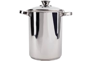 BERGNER Lula - Cuiseur d'asperges 3 pièces - Couvercle en verre - Fabriqué en acier inoxydable - Facile à laver - Haute qualité et durabilité