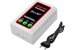 Caricabatterie Lipo Haisito B3 per Pacco Batteria 2S 3S (7,4 V, 11,1 V), Compatto Caricabatterie Rapido Bilanciamento Batteria Caricabatterie (100-240 V) per RC Quadcopter Drone Car Boat