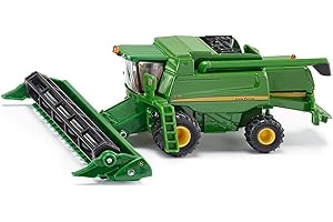 siku 1876, John Deere T670i Moissonneuse-batteuse, 1:87, Métal/Plastique, Vert, Barre de coupe mobile et amovible