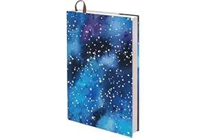 CRASPIRE Galaxy Book Covers Blue Reusable Cover Protector 8.27x5.83in Washable Waterproof Hardcover A5 Fabric Book Sleeve Book Lovers Readers for Diary Softcover Notebook Office School Supplies