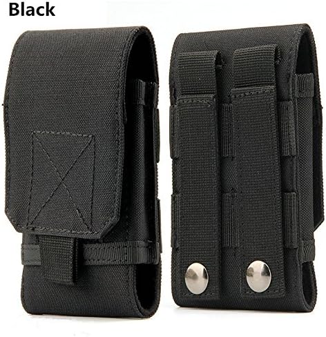 Tactical Molle Nylon Cell Phone Case Pouch Bag For Samsung Galaxy Galaxy S7 Edge/On Nxt 5.5 inch Smartphone (Black)