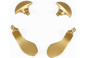 Ceozon Rückpaddel für PS5 Edge Controller, Ersatzzubehör, 4 Stück, Metall-Tasten, Paddel, goldfarben