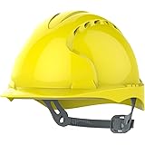 JSP EVO 2 Safety Helmet with Slip Ratchet Adjustment Harness - Vented - EN 397 Industrial Hard Hat for Building, Construction