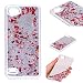 Produktbild Flüssig Spiegel Hülle für LG Q6 2017, Silikon Case Schutzhülle Handyhülle Glitzer Flüssig 3D Bling Bling Liebesherzen Glitter Glänzend Luxus Treibsand Liquid Sparkle Cover Tasche für LG Q6 2017,Hancda Handytasche Lustig Spiegel Mirror Silikonhülle Dünn Etui Slim Weich Flexibel Transparent Bumper Plastik Backcover für LG Q6 2017 - Rot Silber