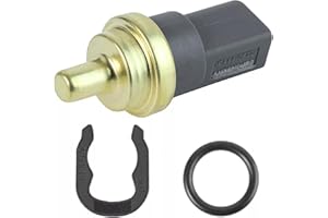 Bohaner Capteur de température de liquide de refroidissement avec ressort de maintien pour moteur VW Beetle CC EOS Golf GTI Jetta Passat Rabbit Touareg A.u./ D-i A3 A4 A5 A6 A8 06A919501A, 06A919501,