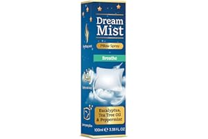 iN Dream Mist Pillow Spray | Sleep Aid Sleep Spray Anxiety Relief | Rescue Remedy for Anxiety Stress | Helps You to Relax and Fall Asleep (Eucalyptus, Tea Tree Oil & Peppermint)
