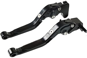 ZHUOWU Set Leve Freno e Frizione Regolabile Pieghevoli Per YZF R1 2004-2014 YZF R6 2005-2016 Nero