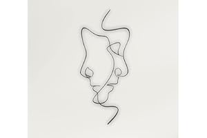 DEKADRON Arte da parete in metallo, 2 facce, arte da parete in metallo, decorazione per interni, decorazione da parete, arte minimalista (26 x 60 cm)