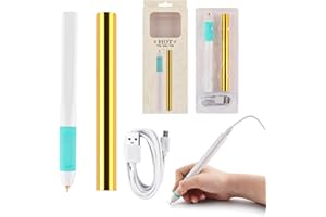 OTCRAFT Ensemble de stylos chauffés à chaud et rouleau de feuille à chaud pour cartes, scrapbooking et dessin Stylo avec câble USB DC5V pour écrire, dessiner, tracer et pochoirs.