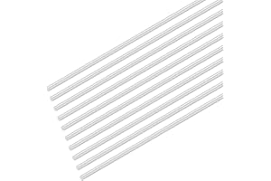 M METERXITY 10-Pack Round Aluminum Rod, 2.5mm (1/10") Dia 300mm (12") Length 6061 Aluminum Round Rod Solid Lathe Bar Stock Metal Sticks for DIY Crafts Making/Industrial/Construction/Model