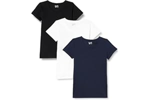 berydale Damen T-Shirt mit Rundhalsausschnitt aus 100% Baumwolle im Multipack