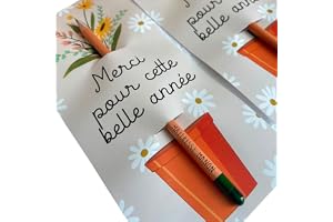 Générique Crayon à planter à personnaliser avec le prénom de votre choix - Merci maîtresse maître nounou atsem Fleurs remerciement
