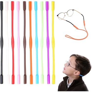Lot De 9 Cordes De Lunettes Pour Enfants – Élastiques Réglables, Motifs Licorne/Animaux, 25 Cm