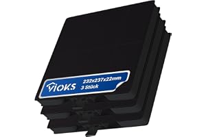 VIOKS 3 st. aktivt kolfilter köksfläkt 232 x 237 x 22 mm ersättning för Bosch DHZ5326 11026769 00705431 LZ53251 Z5101X1 – kol
