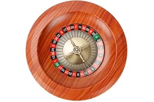 Greatideal Wooden Russian Roulette, Table Game Lottery Turntable Roulette Wheel Set, Desktop Entertainment Products, Turntable Player, Leisure Table Games, for Home Game Evening or Club Party