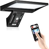 JESLED Outdoor Solar Light 104 LED with Motion Sensor and Remote Control, 6000 K White Light, 4 Modes, IP65 Waterproof, Secur