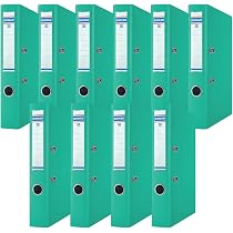 DONAU Lot De 10 Classeurs A4 5cm Blancs - Classeurs à Anneaux En D Avec Étiquette Interchangeable