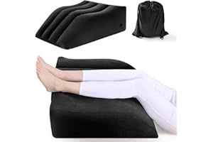 CECOMBINE Venenkissen Beinhochlagerungskissen, Aufblasbare Keilkissen Komfort-Beinkissen zum Schlafen, Venenkissen für Die Beine Komfort Verbesserung der Durchblutung und Reduzierung von Schwellungen (Schwarz)