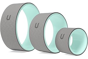 unycos - Roues de Yoga Antidérapantes, Kit de Yoga 3 Pièces 32 cm/26 cm/16,5 cm, Accessoires de Yoga pour Etirer le Dos, Améliorer la Flexibilité et Soulager la Douleur, Durable et Léger