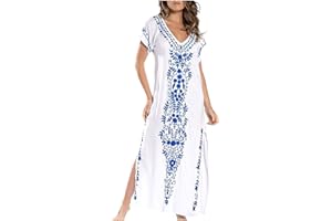 AMhomely Summer Dresses for Women UK Clearance Casual V-Neck Split Short Sleeve Printing Dresses for Special Occasions Ladies Maxi Dresses Plus Size Petite Sexy Dress UK Size