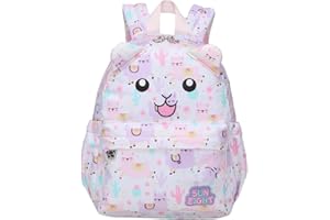 Tanou Sac a Dos Maternelle Fille, 12 Pouces Cartable Maternelle pour Enfant, Personnalisé Sac Ecole de Style Animal pour Bebe, 2-5 ans, Alpaga Blanc