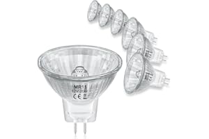 VIIVUU MR11 12V 20W Halogenlampen,GU4 20W Halogenstrahler 2700K Warmweiß Halogen Leuchtmittel, Reflektor Dimmbar 300LM für Deckenbeleuchtung,Dunstabzugshaube, Strahler,Bad 6 Stück