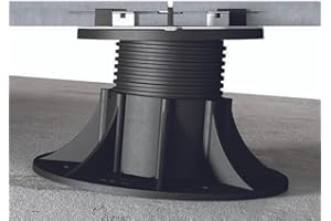 ASTON BUILDING SUPPLIES LTD Adjustable Pedestal Self Levelling Paving Risers for Ceramic Tiles Riser | Paving Tile Decking Outdoor Riser | (52mm - 82mm) (Pack of 10)