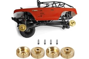 ZUOLAN 4 pezzi Heavy Duty Brass Wheel Hex Adaptor 5 mm per AXIAL SCX24 AXI90081, 1:24 RC Crawler Car Upgrades