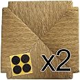ArredaSì Set Di 2 Sedili In Simil Paglia 37x37 Cm (Mod. 998 SM) Con Feltrini In Omaggio - Ricambi Per Sedie Bicolore, Prodotti In Italia - 2