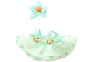 Mrltau Cute Doll Clothes For Vinyl Plush Toy, Cute Outfit For 15Cm & 17Cm Vinyl Plush Toys, For Vinyl Plush Toy Clothes Accessories, Doll Accessories Gifts For Girls Boys