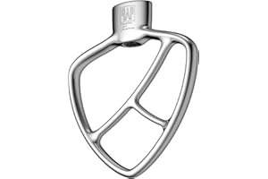 QAP QUALITY ART PRACTICAL Stainless Steel Paddle Flat Beater - Accessories and Attachments for KitchenAid Artisan Mini Stand Mixer, Fits 3.5qt Mixing Bowl