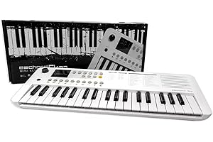 FBT E-Chord SK37 - Mini Tastiera Digitale da 37 Tasti e 32 Voci 100 Suoni, USB e MIDI, Bianco