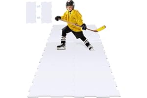 Maasechs Dryland Synthetic Ice Tiles for Hockey, 19 x 38 x 1/4 Inch- 5 Square Feet, Artificial Ice Tiles Durable Double Sided Hockey Training Platform Pad for Shooting Passing Practices