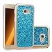 Produktbild Galaxy A5 2017 Glitzer Hülle,Bling Hülle für Samsung A5 2017,Leeook Blau Elegant Noble Luxus Shining Sparkle Crystal Ultra Dünn TPU Soft Gel Case Bumper Weiche Silikonhülle Silicone Rückseite Hülle Schutzhülle Etui Cover Ultraleicht Tasche Light Etui Handytasche Case Cover für Samsung Galaxy A5 2017 + 1 x Schwarz Eingabestift-Blue