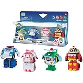 POLI MRT-674 Robocar Poli Mini Transforming Kasabanın Kurtarma Ara&ccedil;ları 4l&uuml; Set