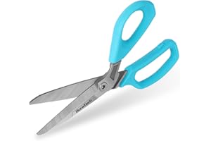 DURATECH Ciseaux Polyvalents de 255mm, Ciseaux de Bureau en Cr-V, Ciseaux de Couture à Lames Dentelées, Ciseaux Precise avec Poignées Ergonomiques, Ciseaux Universels pour Tissus Carton Papier Tapis