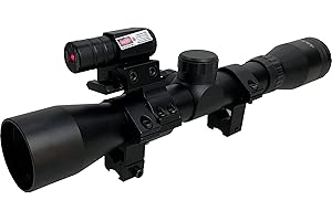 ECOMMUR Visor telescópico 4x32 táctico | Mira Deportiva para carabinas y escopetas de Aire comprimido (balines) y Airsoft con láser