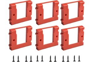 URPIZY Lot de 6 supports de batterie Einhell Power X-Change - Montage mural - Matériau ABS - Rouge - 8,3 x 7,1 x 1,5 cm - Pour batteries 18 V - Installation polyvalente