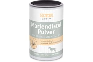 GRAU - the original - 100% pure milk thistle powder, protects the liver, contributes to cell renewal, pack of 1 (1 x 120 g), supplementary food for dogs