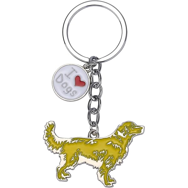 Art-Dog Hundeschlüsselanhänger - Versilberter Keyring Mit 2,5cm Schloss