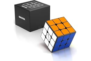 ROXENDA Cube de Vitesse, Professionnel 3x3 Cube Magique MP Classic Speed Cube 3x3 Stickerless, Convient aux Exercices de Compétition(Classical Sticker)