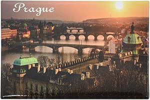 Kesheng Kühlschrankmagnet, Motiv: Prag, tschechisch, 8 x 5,5 cm, Dekoration für Zuhause, Küche