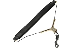 BG Cordoncino cuir Zen noir pour saxo Gancio a pompa, Standard, Moschettone