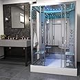Insignia Platinum Chrome Frame Twin Steam Shower Cabin 1400 x 900mm PL14-RTCF-CG-S