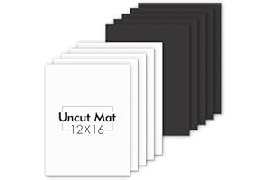 MBC MAT BOARD CENTER Matte Board Center, 10 Stück, 30,5 x 40,6 cm, ungeschnitten, matte Tafeln – weiße und schwarze Rückwände für Drucke, Rahmen, Fotos und mehr