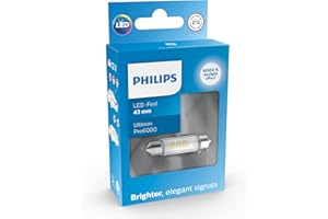 PHILIPS AUTOMOTIVE LIGHTING Philips Ultinon Pro6000 LED Festoon lampadina di segnalazione per auto (C5W), 6.000K, 43mm