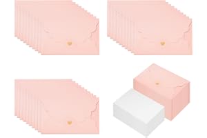 30 st kuvert rosa, 17,5 x 11 cm pärlpapper kuvert | Med 30 ark blanka kort, presentkort kuvert till jul gåva sött kuvert för