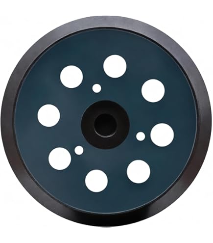 Piatto Di Supporto 125 Mm Per Levigatrice Orbitale - Compatibile Con DeWalt, Hitachi E Makita - Con Retro In Metallo