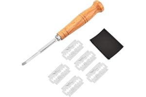 Lame Pain Boulanger,Couteau à Pain ,Lame Boulanger,Bois Pain Faisant Le Rasoir,Bois Pain Faisant Le Rasoir,Pain Rasoir,avec 5 Acier Inoxydable Lames Tokaneit